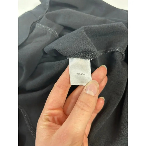 Sahalie Women’s Small Black Wool Skirt Lightweight A-Line Flaws - Picture 3 of 9